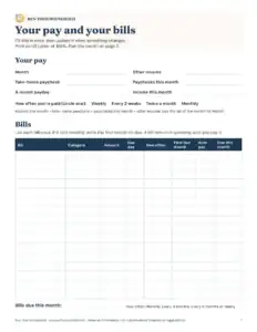 Preview of the One-Sitting Budget resource