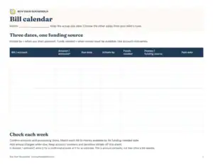 Preview of the Bill Calendar resource
