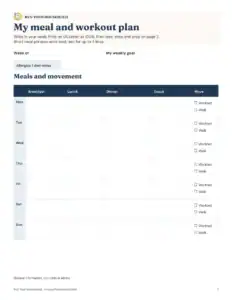 Preview of the Weekly Meals and Shopping resource