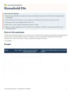 Preview of the Household File resource